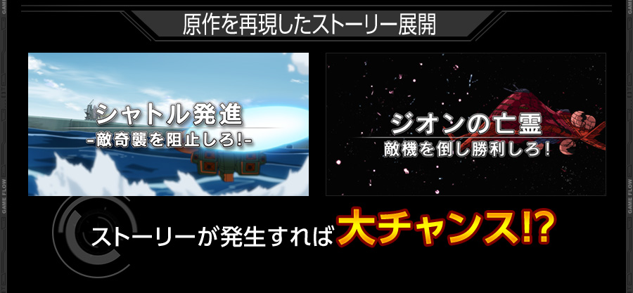 原作を再現したストーリー展開 ストーリーが発生すれば大チャンス!?